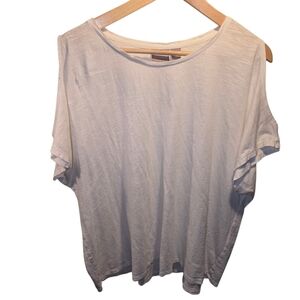 Chico's Sz. Xlarge White Cold Shoulder Tshirt